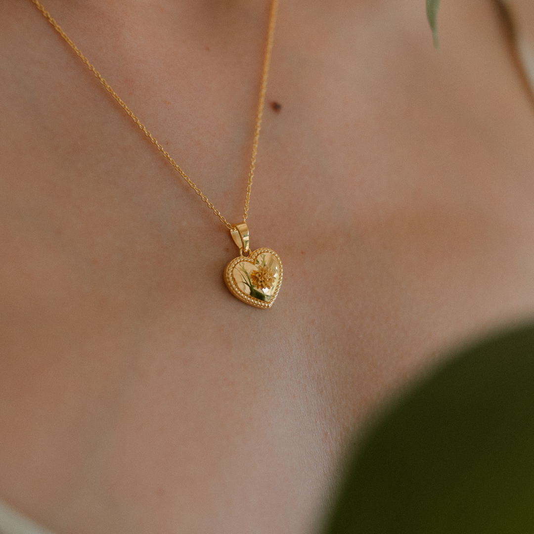Dahlia Heart Necklace