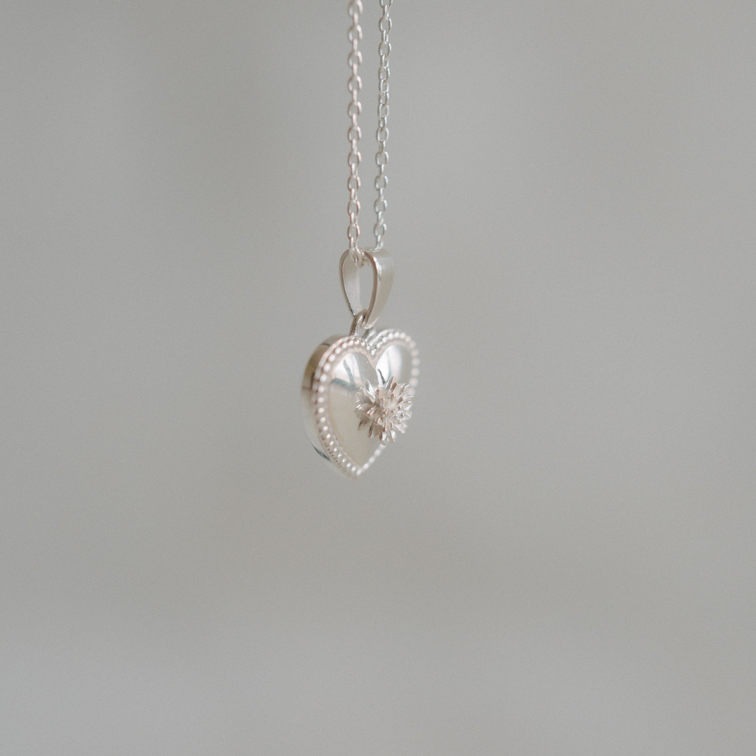 Dahlia Heart Necklace