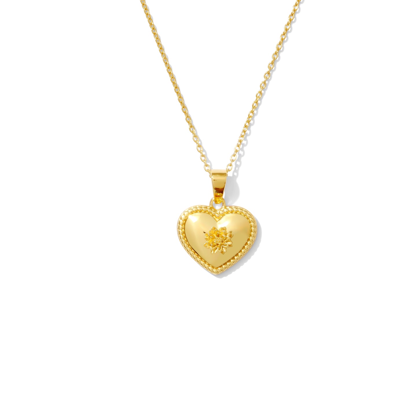 Dahlia Heart Necklace